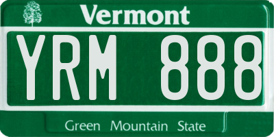 VT license plate YRM888