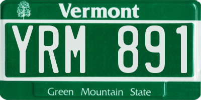 VT license plate YRM891