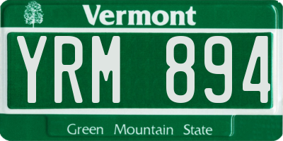 VT license plate YRM894