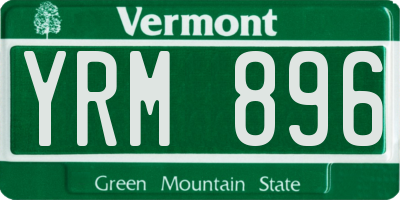VT license plate YRM896