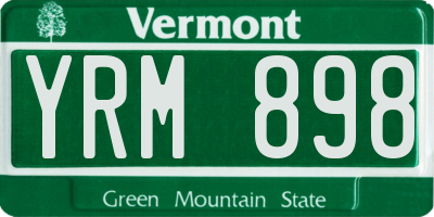 VT license plate YRM898