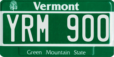 VT license plate YRM900