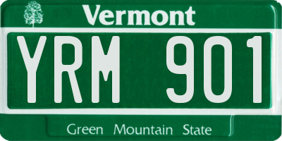 VT license plate YRM901