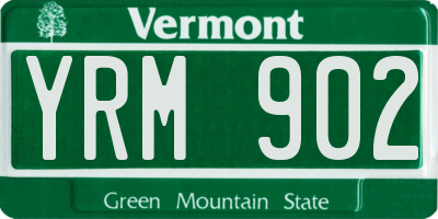 VT license plate YRM902