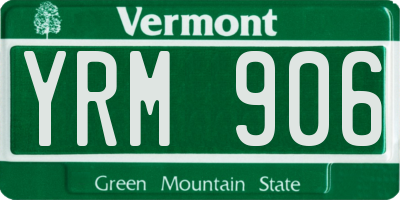 VT license plate YRM906