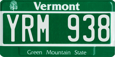 VT license plate YRM938