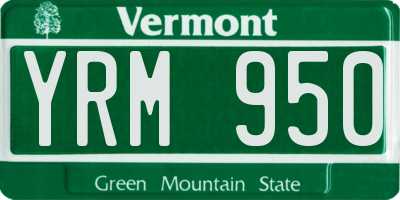 VT license plate YRM950