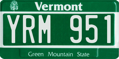 VT license plate YRM951
