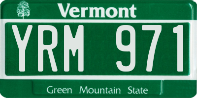 VT license plate YRM971