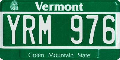 VT license plate YRM976