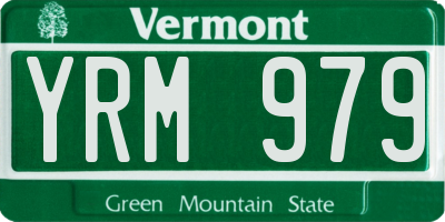 VT license plate YRM979