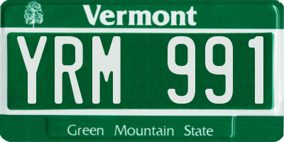 VT license plate YRM991