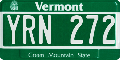VT license plate YRN272
