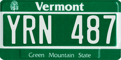 VT license plate YRN487
