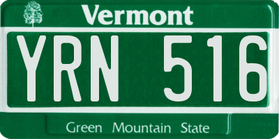 VT license plate YRN516