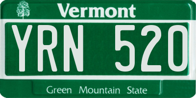 VT license plate YRN520