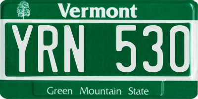 VT license plate YRN530
