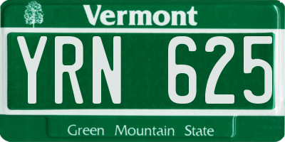 VT license plate YRN625
