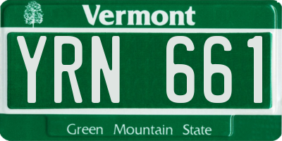 VT license plate YRN661