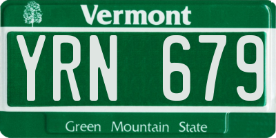 VT license plate YRN679