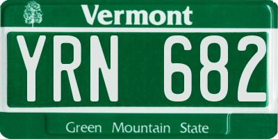 VT license plate YRN682