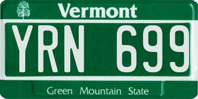 VT license plate YRN699
