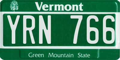 VT license plate YRN766
