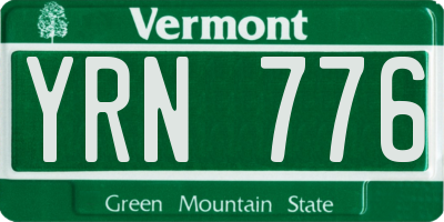 VT license plate YRN776