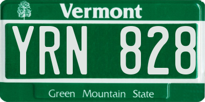 VT license plate YRN828