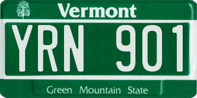 VT license plate YRN901