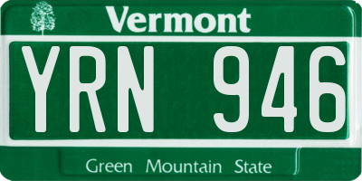 VT license plate YRN946