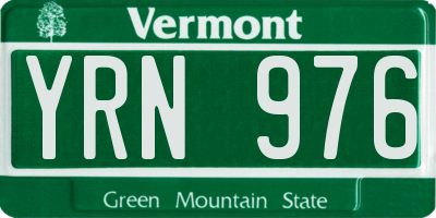 VT license plate YRN976