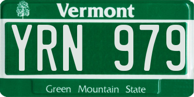 VT license plate YRN979