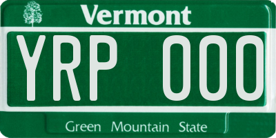 VT license plate YRP000