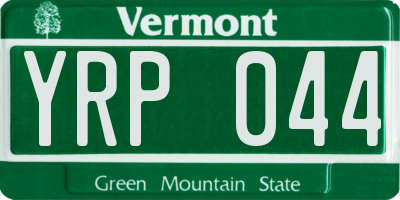 VT license plate YRP044