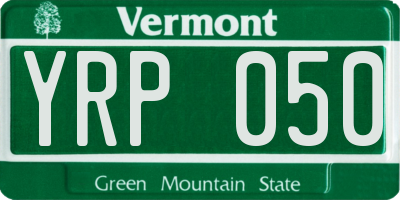 VT license plate YRP050