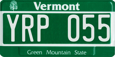 VT license plate YRP055