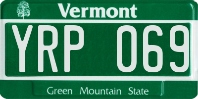 VT license plate YRP069