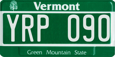 VT license plate YRP090