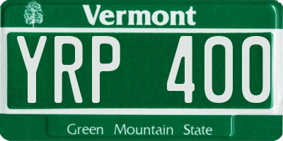 VT license plate YRP400