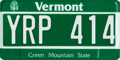 VT license plate YRP414