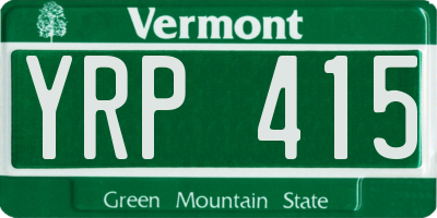 VT license plate YRP415