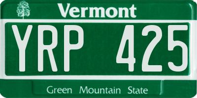 VT license plate YRP425