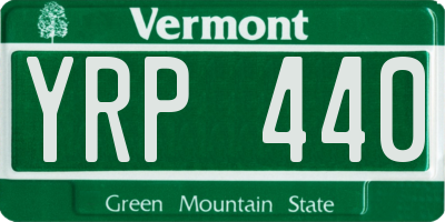 VT license plate YRP440