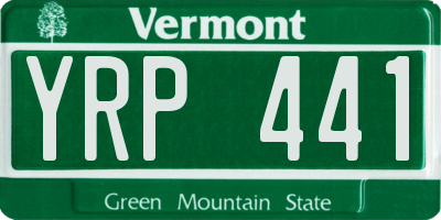 VT license plate YRP441