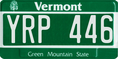 VT license plate YRP446