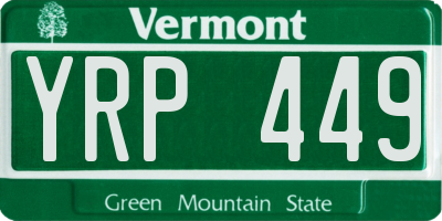 VT license plate YRP449