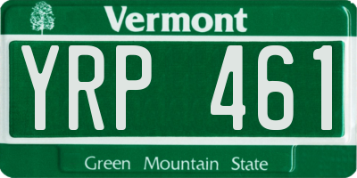 VT license plate YRP461