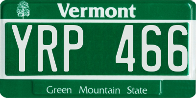 VT license plate YRP466