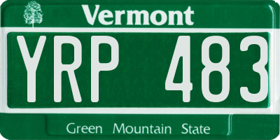 VT license plate YRP483